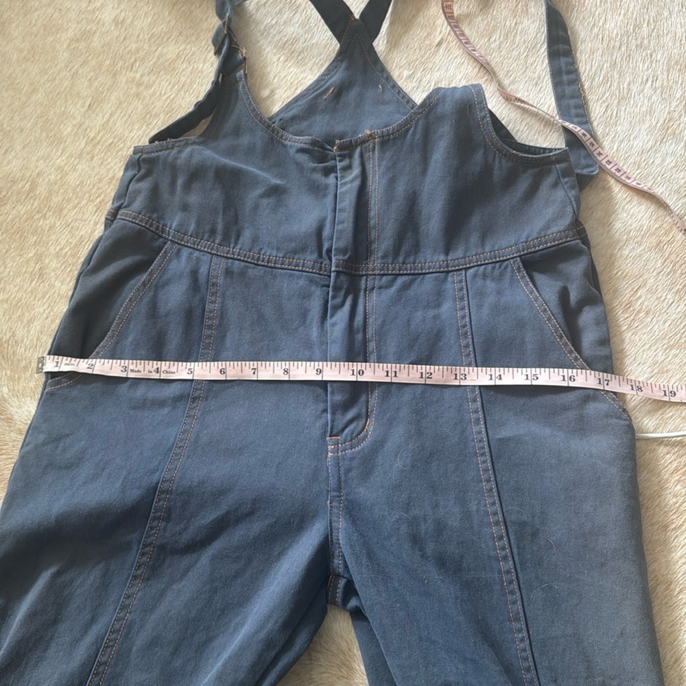 Handmade Casual Blue Denim Overalls one of a kind - Picture 6 of 15